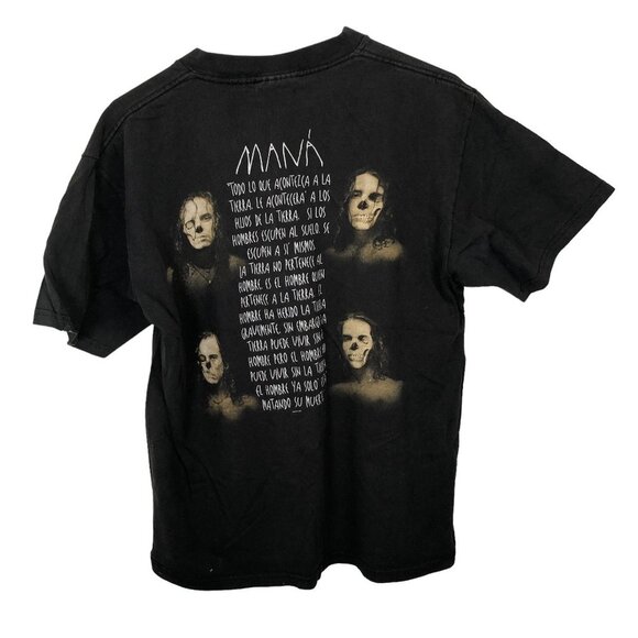 Vintage Mana T-Shirt Top Tee Cuando Los Angeles Lloran Earth Band Members 90s L